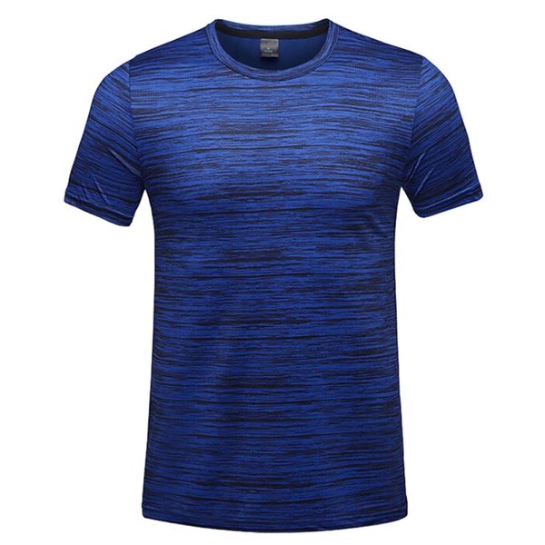 

men's quick dry t-shirt summer sports fitness running stretch short-sleeved compression tight tee 77, Black;blue