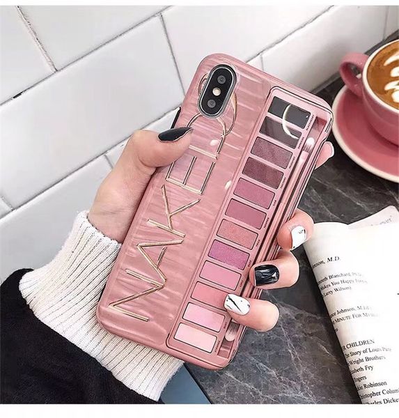 

eye shadow box case for iphone x xr xs max imd silicone phone back cover for iphone 6 7 8 plus