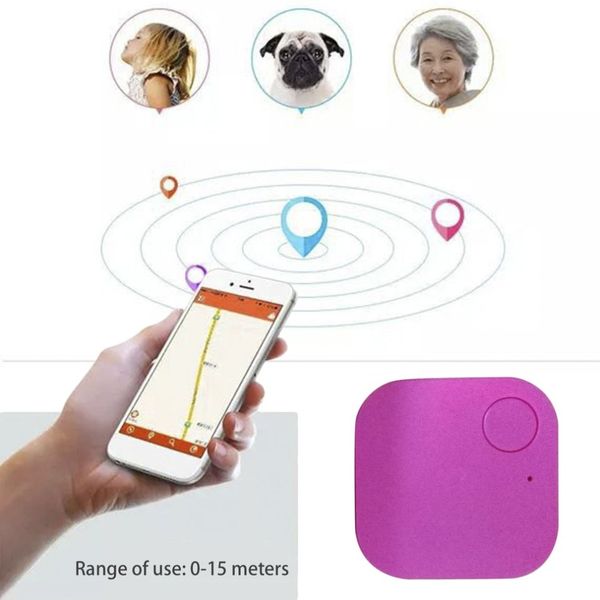 

square bluetooth locator pet tracker alarm wireless anti-lost smart tag remote selfie shutter seeker for kids bag pet reminder
