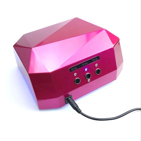 

36w uv led lamp nail dryer diamond shaped led nail lamp curing for uv gel nails polish art tool sun light 2018