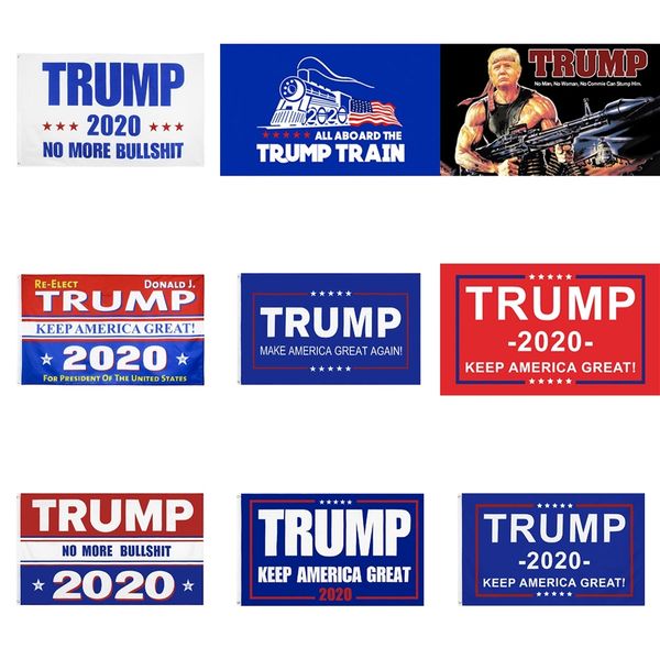 

90*150cm trump 2020 flag double sided printed donald flags keep america great again polyester decor banner for president usa cny652 #159