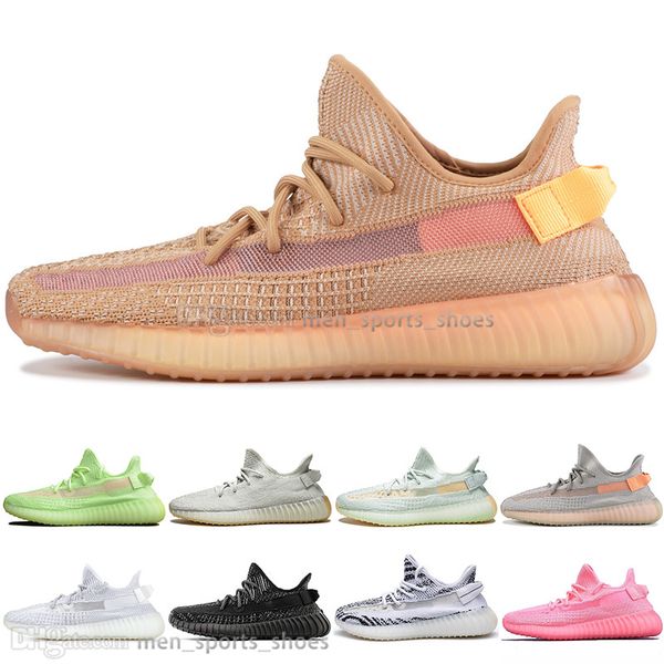 

wholesale kanye west clay v2 static reflective gid glow in the dark mens running shoes hyperspace true form women sports designer sneakers