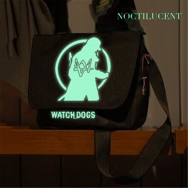 

meancat teenagers bookbag watch dog messenger bag for men