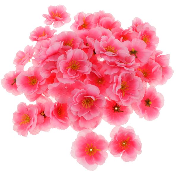 

50 шт искусственного шелка peach blossom цветочные головки для home свадьба рождественская вечеринка украшения