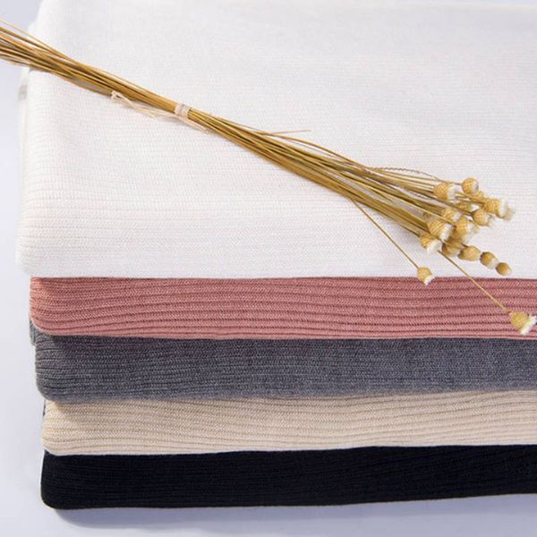 

knit wool viscose fabric sewing material for autumn sweater 50x150cm/piece ka0360, Black;white