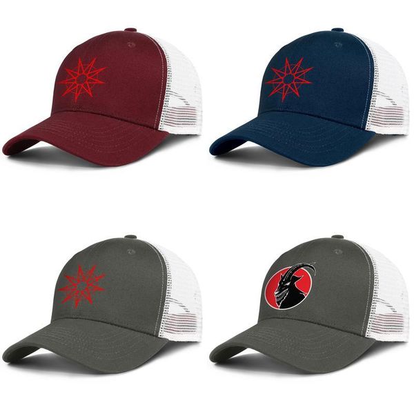 

heavy metal band slipknot burgundy mens and women trucker cap baseball styles custom mesh hats, Blue;gray