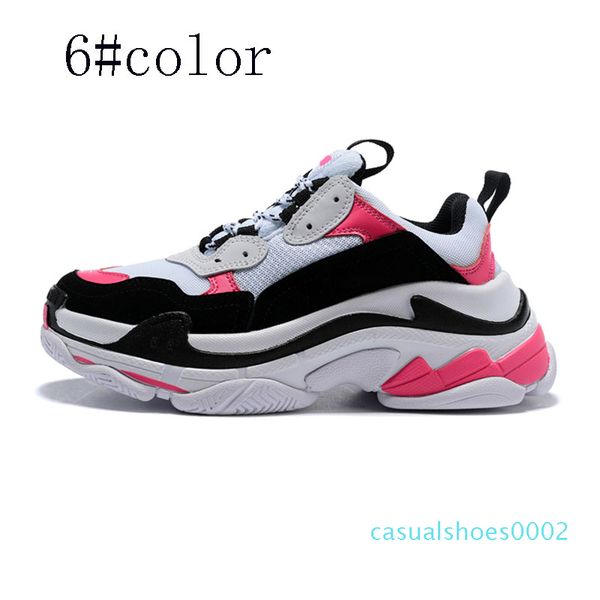 

designer shoes fashion paris 17 fw casual triple sneaker mens women black pink white sports sneakers size 36-45 c02