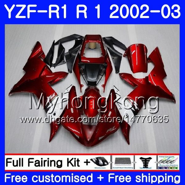 YAMAHA YZF R 1 YZF 1000 YZF-1000 YZFR1 için Gövde 02 03 Kaporta 237HM.9 YZF R1 02 YZF1000 Koyu kırmızı fabrika YZF-R1 2002 2003 Fairing Frame