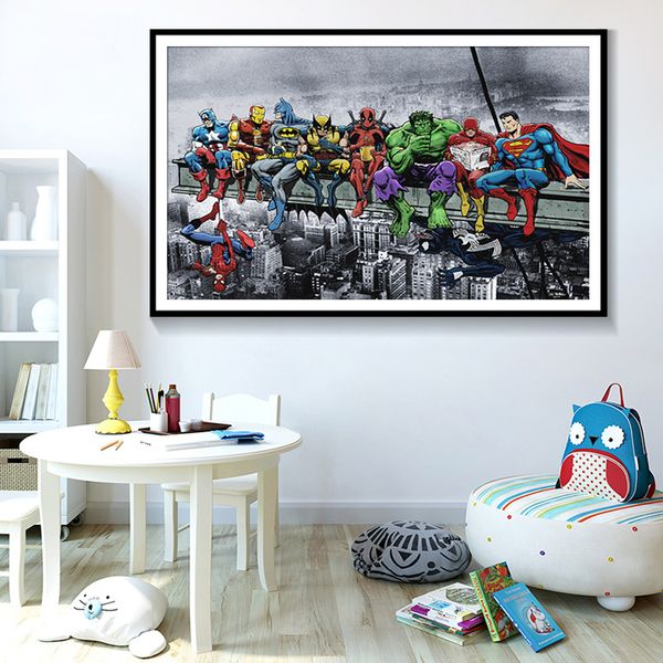 

superheros-3 marvel dc comics movie oil painting modern art home decoration canvas painting wall pictures for living room 191002