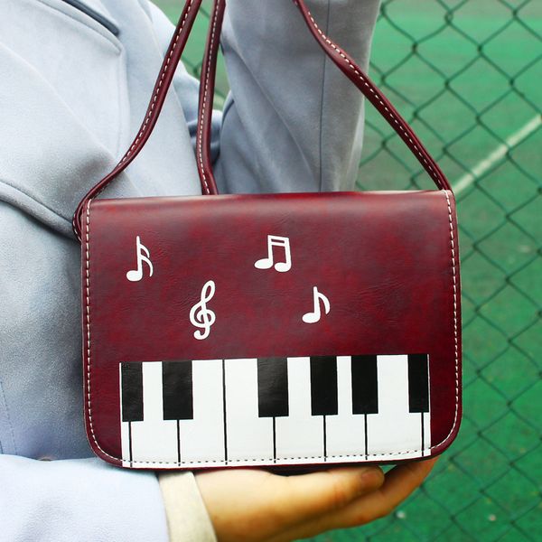 

women bags piano pattern lady crossbody shoulder bag mini cell phone keys bags messenger flap cover bag good quality money purse