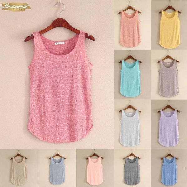

quality good summer tank sleeveless round neck loose singlets women vest camisetas mujer b0 woman clothes, White
