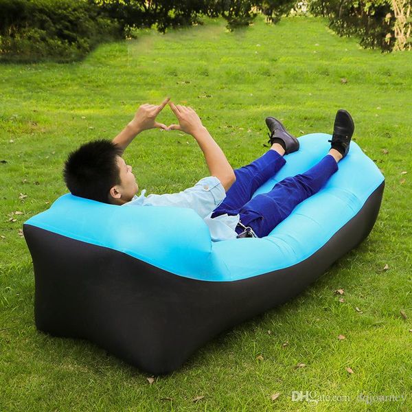 

outdoor inflatable sleeping bag air bed sofa lounger air couch chair folding lazy bag beach hiking fishing camping equipment