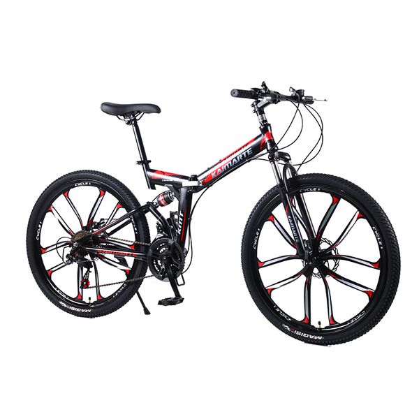 

21 speed folding mountain bike 24 and 26 inch bicycle double disc brakes cycling bicycle folding mountain bike