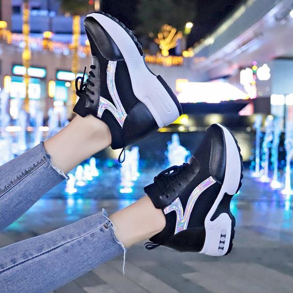 

2019 mesh girl outdoor sports shoes women sneakers running shoes lace up breathable platform comfortable casual sports -33