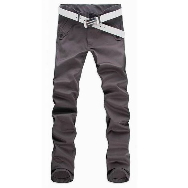 

front pockets rear trousers solid low pants 2 casual side x stretchy 2 x pockets waist men autumn slim spring button, Black