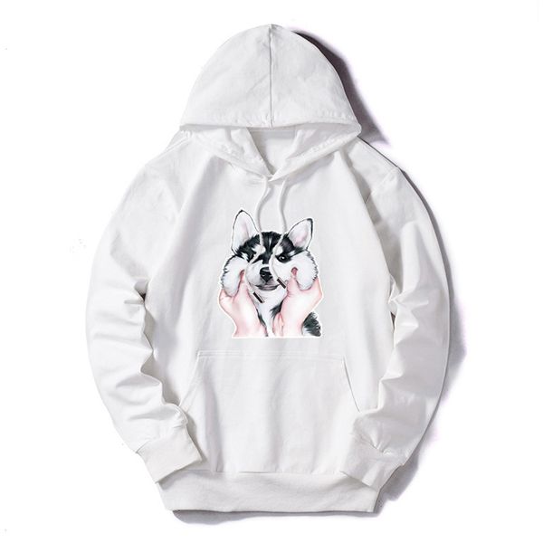 

men designer sweatershirts solid color thin couple hoodies dog print mens women long sleeve luxury clothing high quality, Black