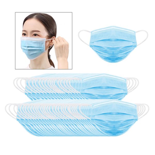 

50x disposable anti flu mouth cover outdoor protective nonwoven cloth