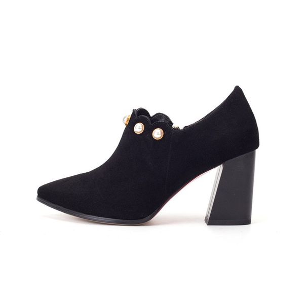 

shuangxi.jsd women ankle boots 2018 luxury design black square heel high heels zipper short boots woman shoes