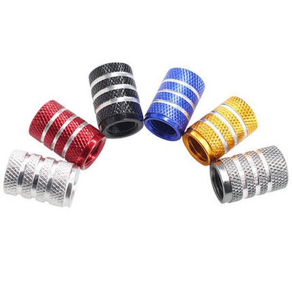 

4× aluminum alloy tire/wheel air pressure valve stem cap for auto car truck bike