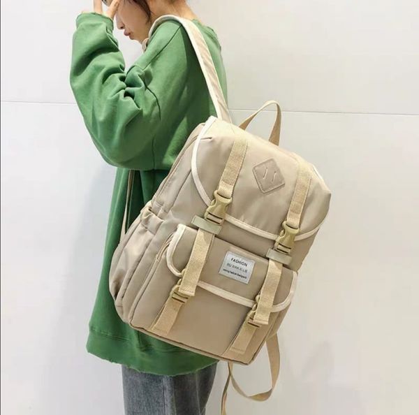 

canvas lapbackpack women pink backpack schoolbag for teenager girls travel bagpack mochila feminina sac 600g