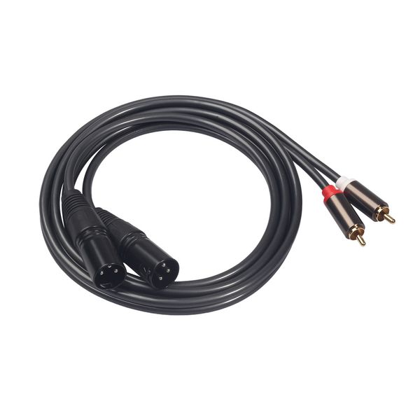 

elenxs dual rca коаксиальный аудио кабель 2 xlr male штекер коаксиальный адаптер профессиональный гальваническим видео wire