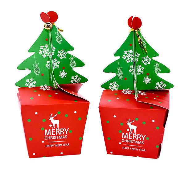 

christmas candy box bell christmas tree candy apple packing box eve party cookie bag gift navidad decor