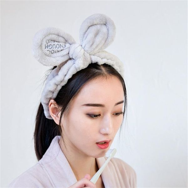 

new fashion women cute big ears comfortable wash face bathe hair holder elastic headband girls hairbands hair accessories