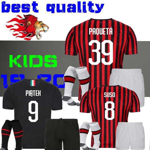 

Ac milan 19 20 kid occer jer ey 2019 child football hirt higuain paqueta borini piatek caldara jer ey cami a calhanoglu piatek maillot