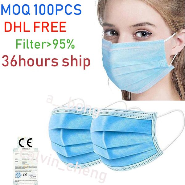 

2000000pcs stock in kids disposable 3ply face mask fdace approval protective blue mask earloop pollution masks 95% filter