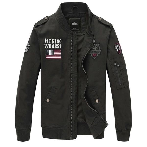 

male autumn industry pack jacket cotton flying clothing badge baseball clothing badge brigade wind coat, Black;brown
