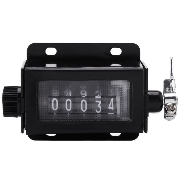 

5 digit pull count counter mechanical resettable counter rotary knob with spring black manual 0-99999