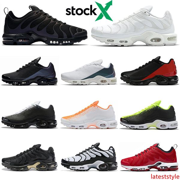 

tn plus se stock x мужские кроссовки тройной черный белый малиновый вольт спрей краска университет красный мужские кроссовки спорт на открыт