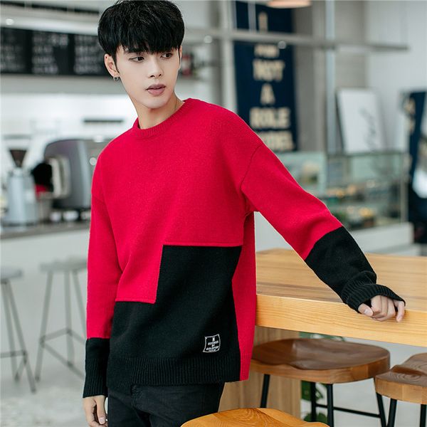 

2019 autumn winter thick warm sweaters o-neck wool sweater men brand clothing knitted cashmere casual pullover men streetwear, White;black