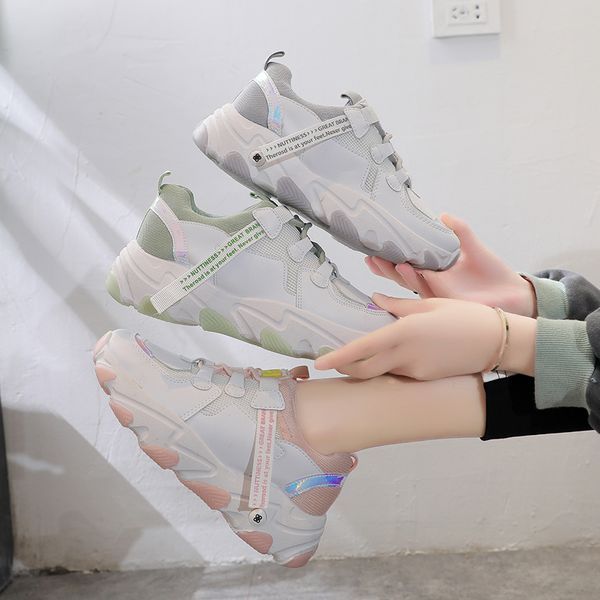 

spring women casual vulcanized shoes fashion woman platform female shoes breathable zapatillas mujer shoes, Black