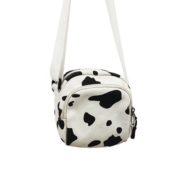 

women girls cartoon cow print shoulder crossbody bag tote satchel phone purse f42a