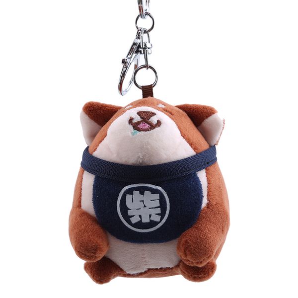 

new cartoon animal toys creative plush doll dog toy keychain schoolbag backpack pendant, Black