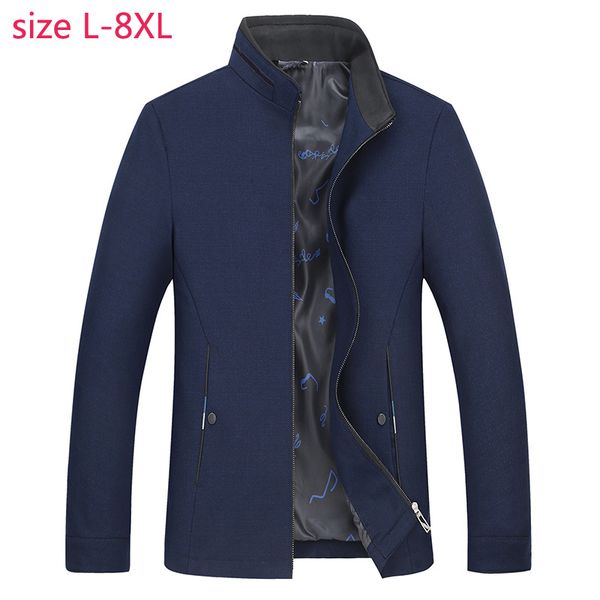 

2020 new spring autumn super large standing collar jacket casual loose fashion plus size lxl2xl3xl4xl5xl6xl7xl8xl, Black;brown