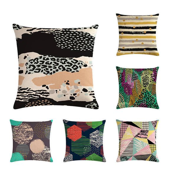 

home decor 45x45cm хлопок белье геометрической линия наволочка талия подушка обложка автомобили диваны наволочка главная декоративные zy426