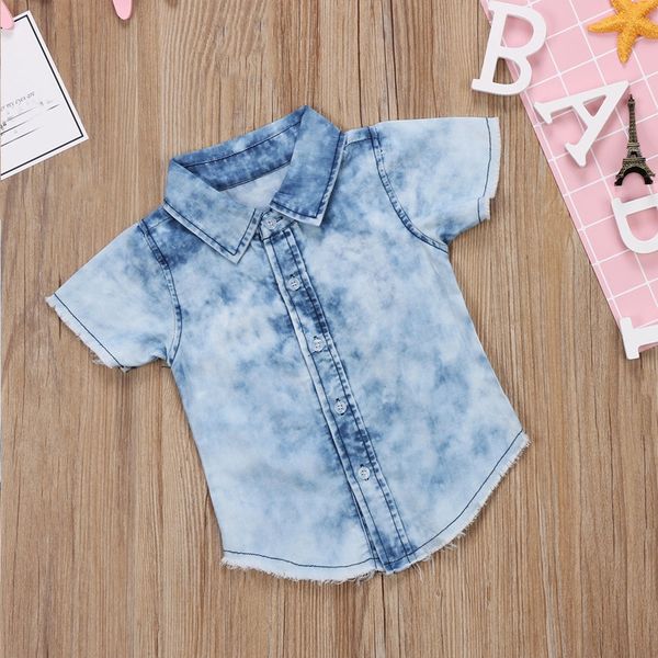 

bpp7w special boys and girls baby light blue gradient short sleeve denim special boys and girls baby light blue gradient short sleeve shirt, White;black