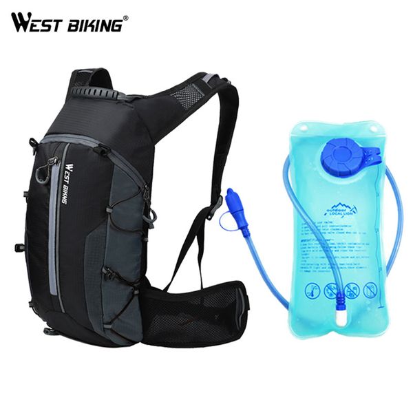 

west biking 10l sport backpacks foldable bike bag travel mountaineering bag women men back pack hold water cycling bicycle