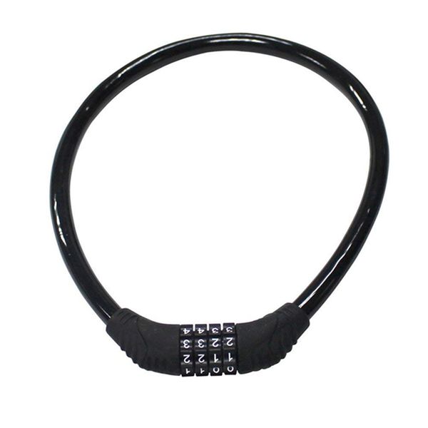 

anti-theft cable bike lock 4 digital code password bike safety cycling security bicycle locks accessories