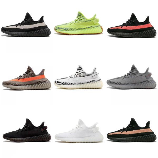 

men shoes women running shoes kanye west v2 sneakers zebra beluga 2.0 athletic sports trainer black grey white yellow