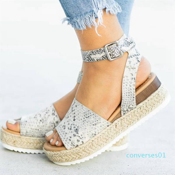 

european new explosions hemp rope wedge with light bottom fish mouth sandals female, support mixed batch co01, Black