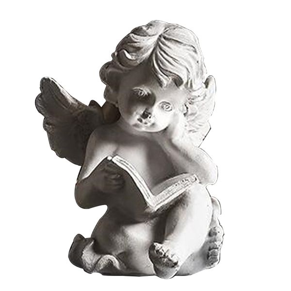 

lovely reading angel statue ornaments for bedroom kid room shelf tabletop