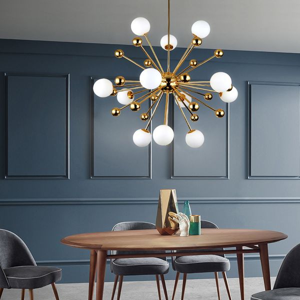 Nordic Led Meal Pendant Lamps Postmodern Personality Dandelion Glass Ball Hanging Lamp American Simple Bedroom Pendant Lights Pendant Light Shade