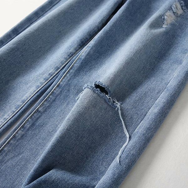 

goplus vintage wide leg jeans сыпучие ripped высокой талией джинсовые брюки 2019 длинные джинсы женские pantalon femme light blue jeans
