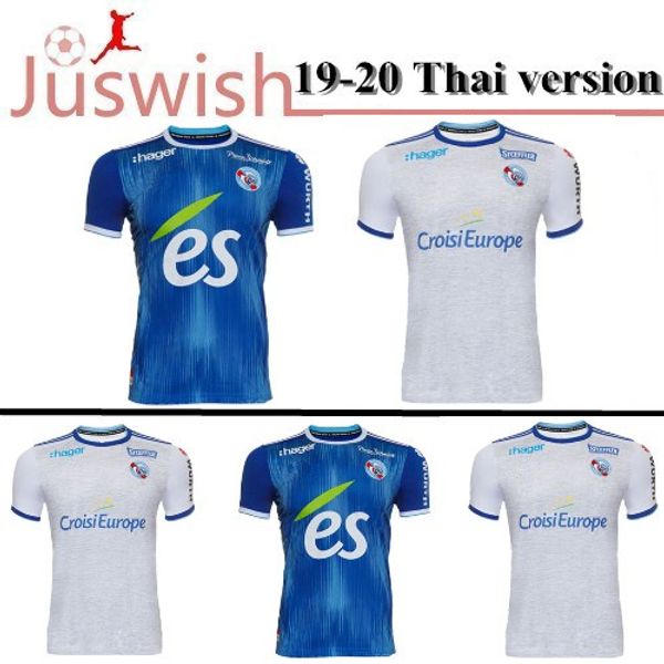 

19 20 maillot de foot rc strasbourg alsace kids kit soccer jerseys 2019 2020 home djiku thomasson lala mothiba sissoko football shirts, Black;yellow