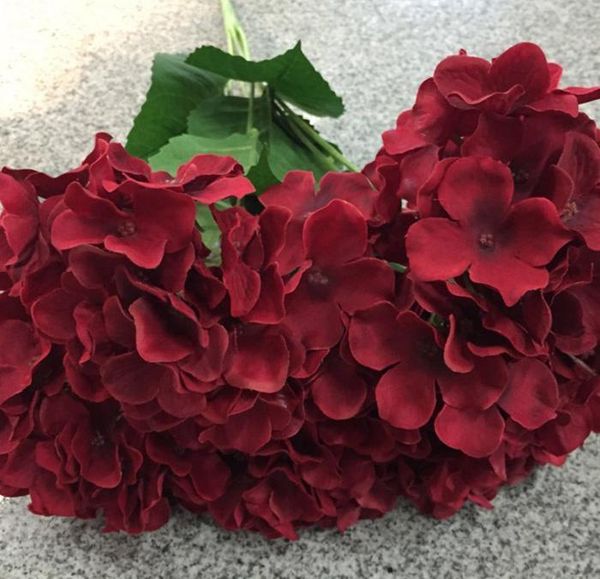 

1 bunch 7heads искусственный шелк цветок букет свадьба домашнее украшение цветочные гортензия flores artificiales
