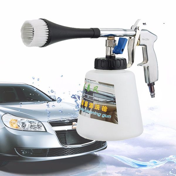 

dropshipping car wash for r portable interior deep cleaning gun washer care with brush air operated eu/us connector