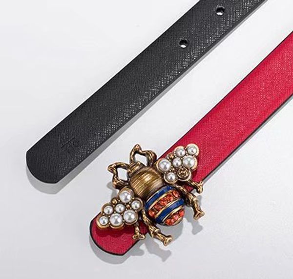 

men and women leather leather smooth buckle belt korean version hipster bee belt order delivery, Black;brown